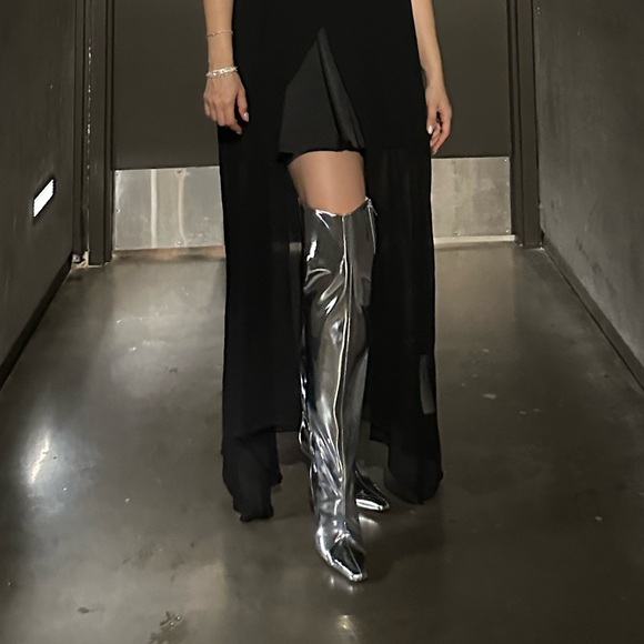 METALLIC OVER THE KNEE BOOTS - Picture 12 of 16
